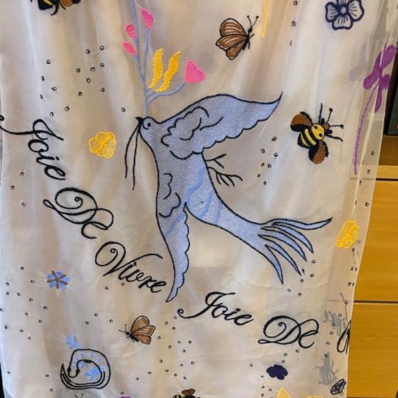 Anthropologie Sheer Maxi Skirt with Embroidery - Multicolor - Picture 3 of 13